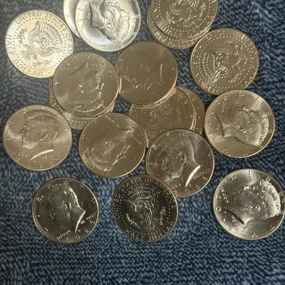 Collection of Kennedy Half Dollars 2025 Brilliant Uncirculated 20 coins